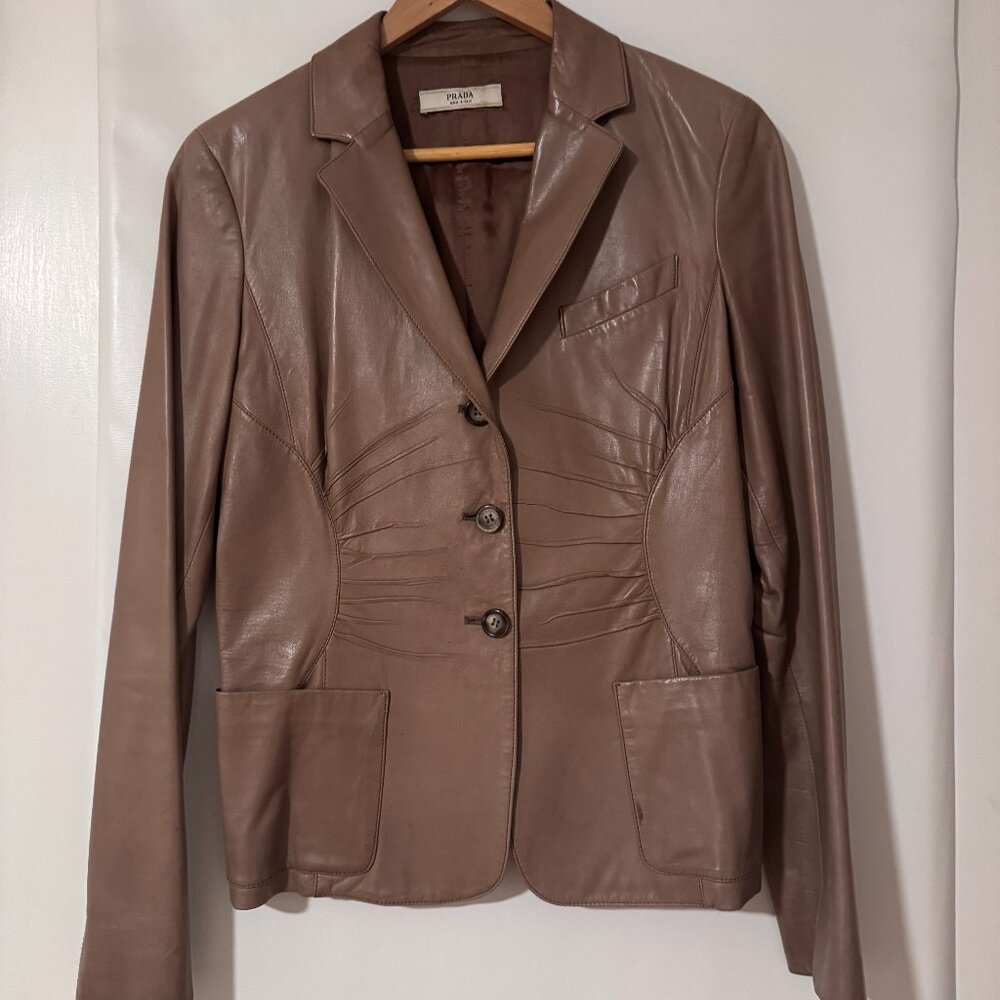 Prada blazer in kid leather